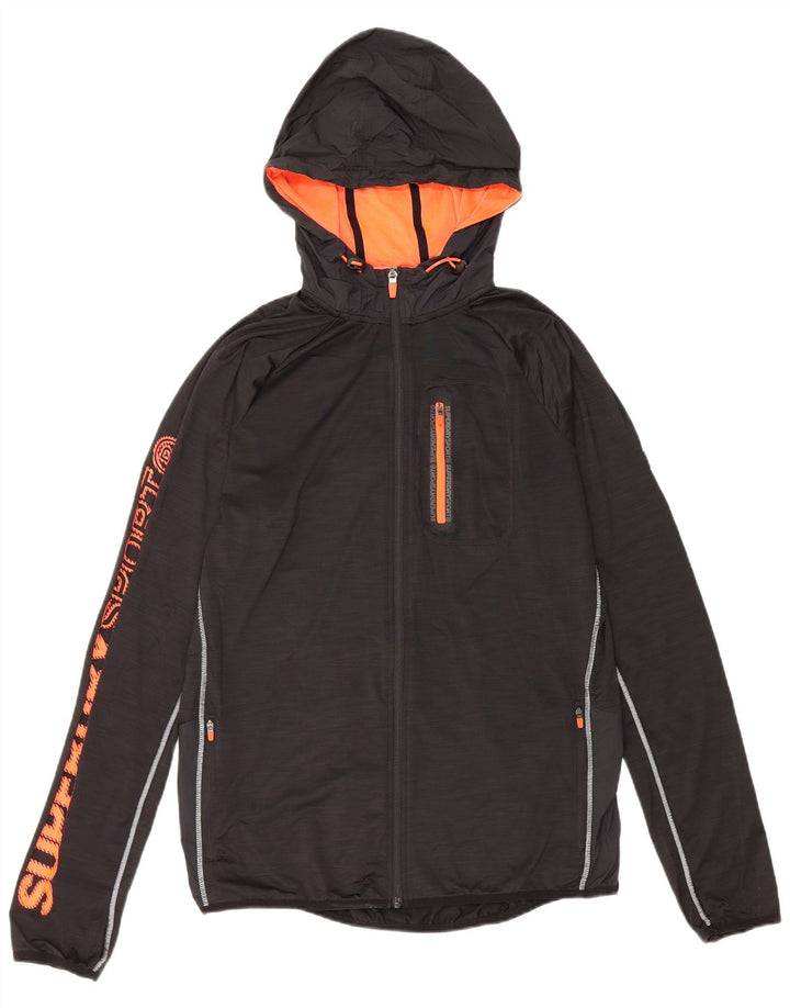 Superdry Mens Athletic Fit Graphic Tracksuit Top Jaqueta Grande Preto