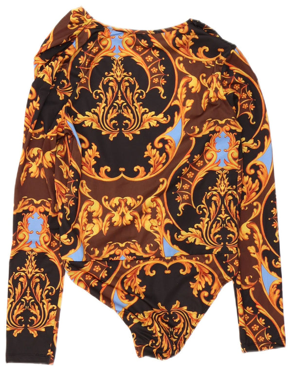 Macacão feminino Zara Trafaluc manga comprida Reino Unido 10 pequeno paisley multicolorido