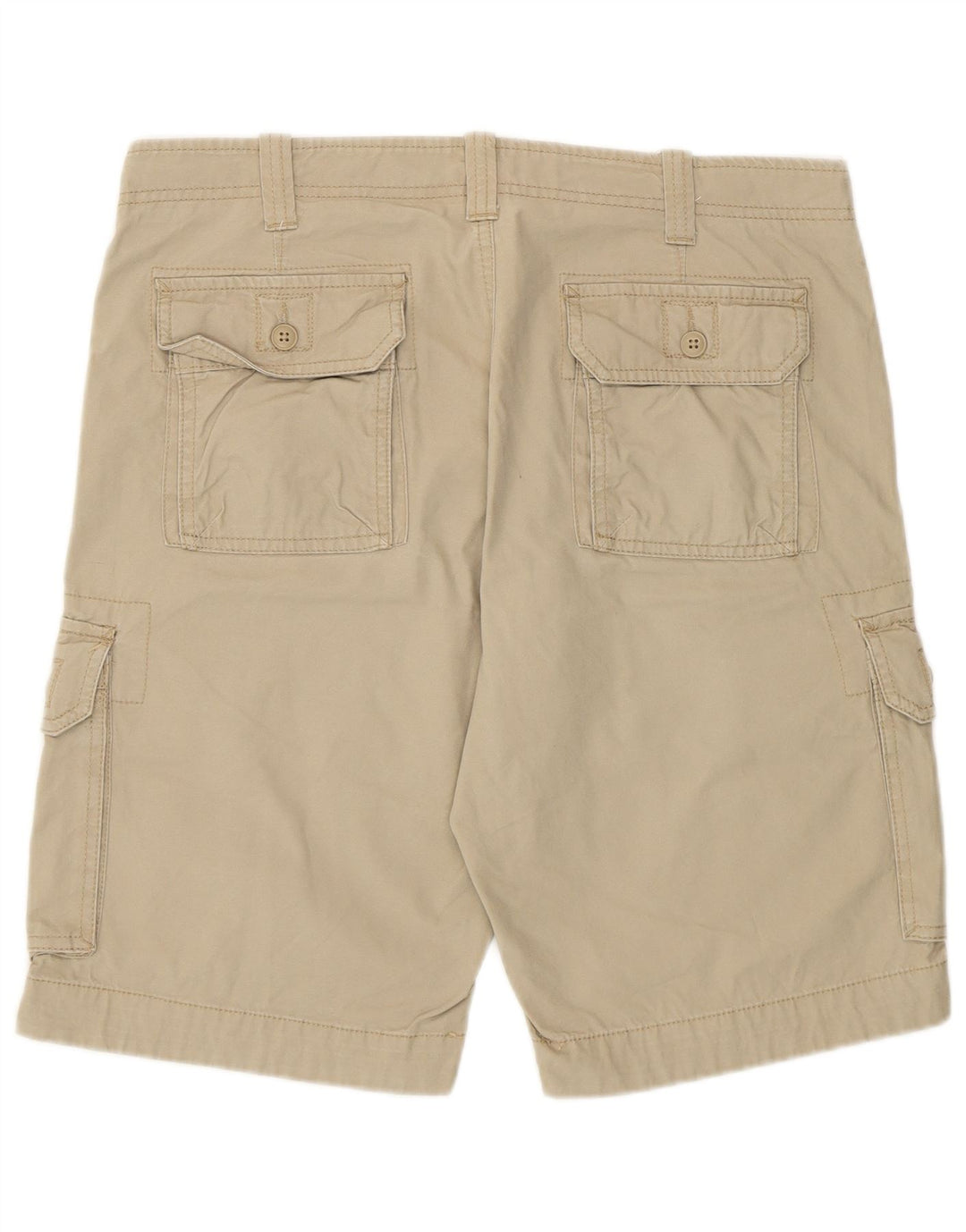 Benetton Mens Cargo Shorts IT 48 Médio W32 Algodão Bege