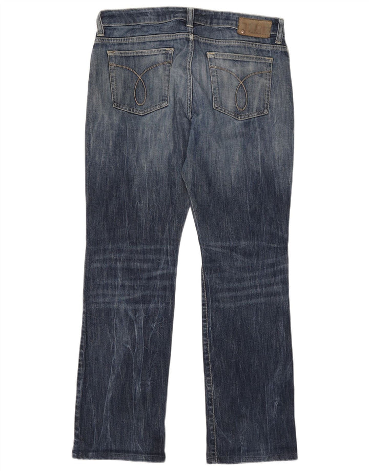 Calça jeans reta masculina Calvin Klein W34 L31 azul marinho