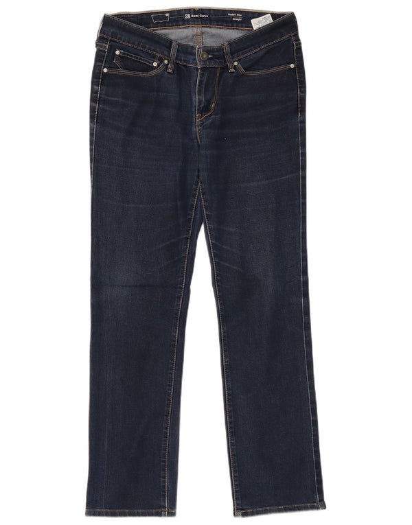 Calça jeans feminina Levi's Demi Curve Modern Rise Straight W28 L28 azul marinho