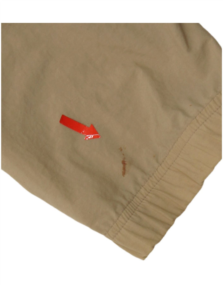 Asics Mens Tracksuit Top Jacket Grande Bege Colourblock Poliéster