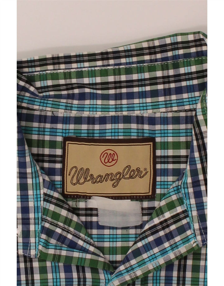 WRANGLER Mens Shirt XL Green Check Vintage Wrangler and Second-Hand Wrangler from Messina Hembry 