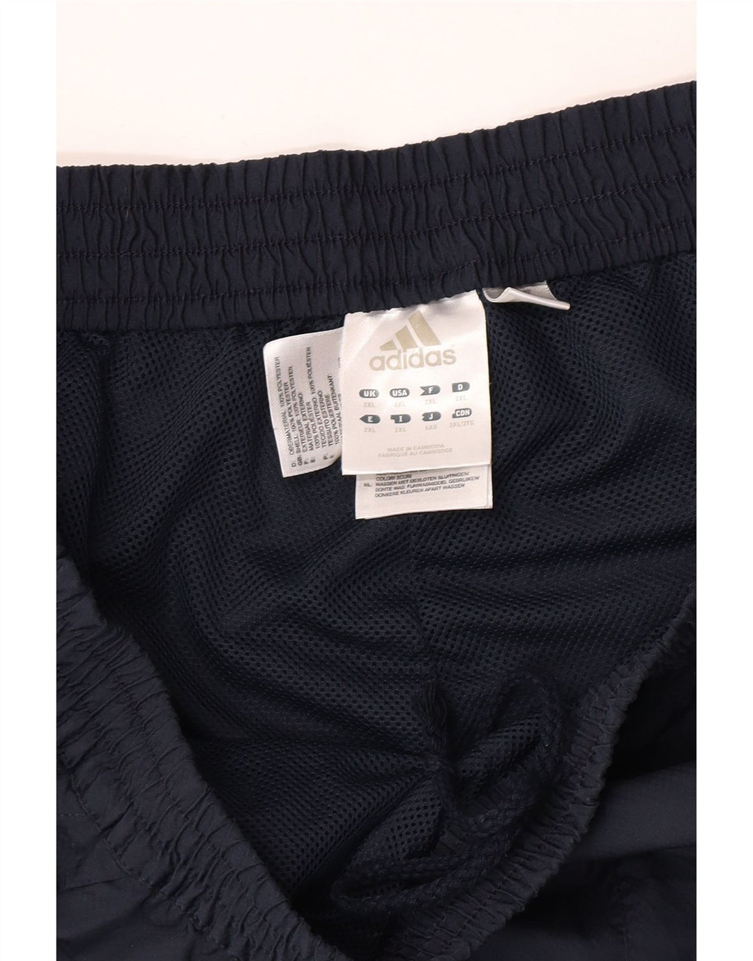 Calça de treino masculina Adidas 2XL poliéster azul marinho