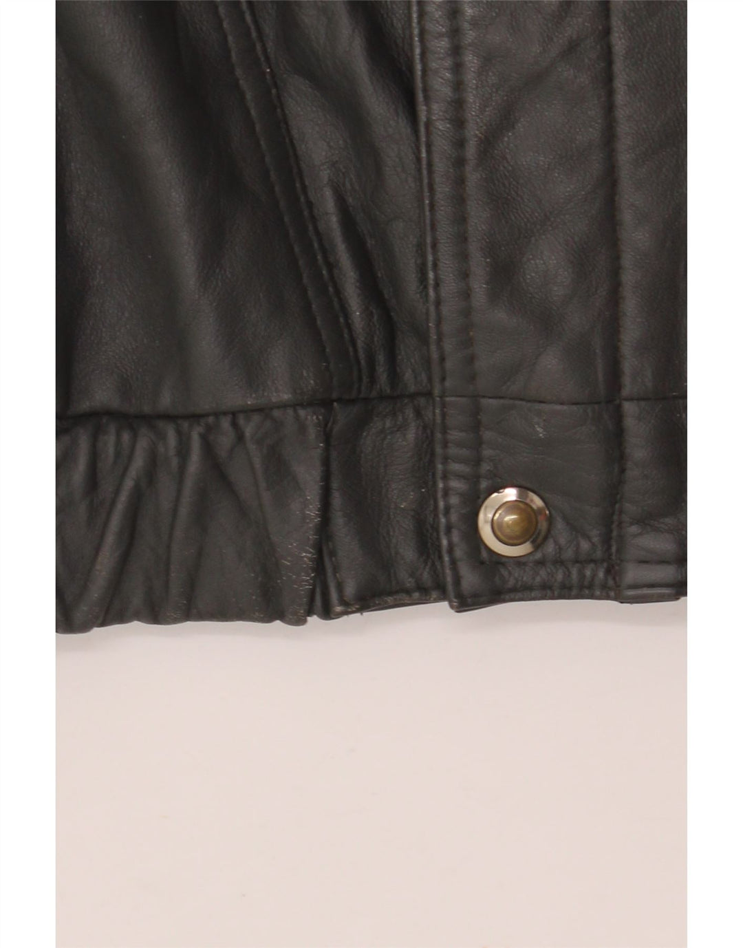 Jaqueta de couro masculina vintage IT 56 3XL preta