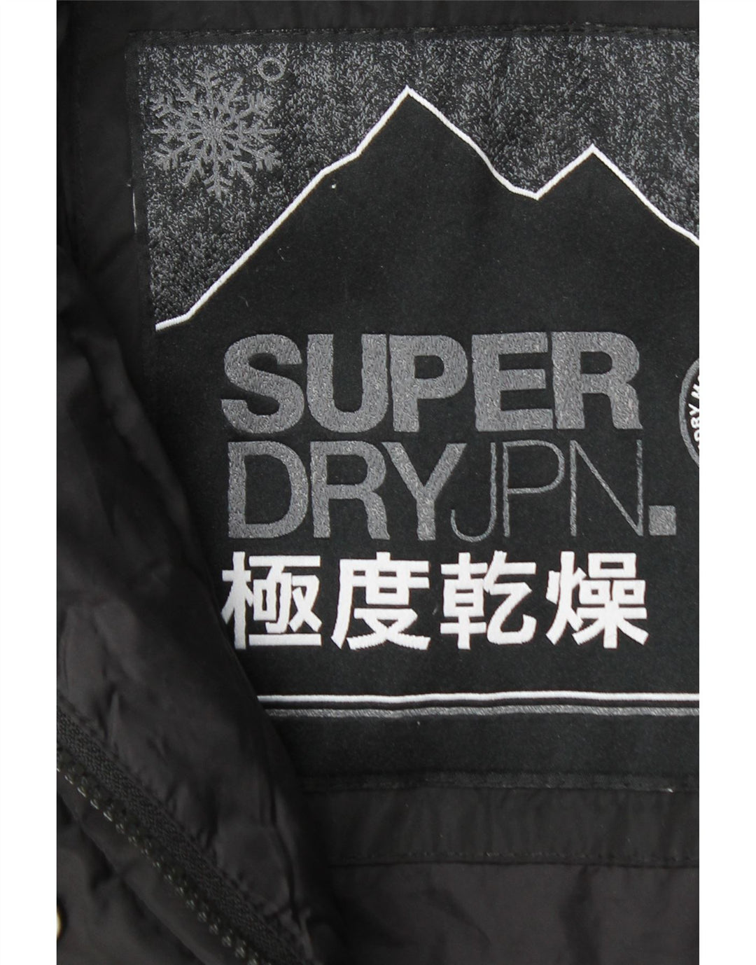 Jaqueta acolchoada com capuz feminina Superdry UK 14 poliéster preto médio