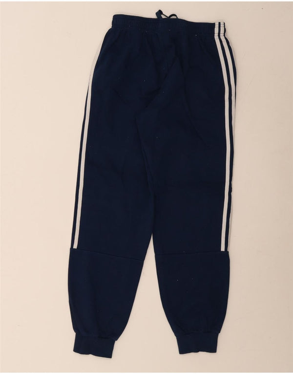 Adidas meninos calças de treino joggers 13-14 anos azul marinho algodão