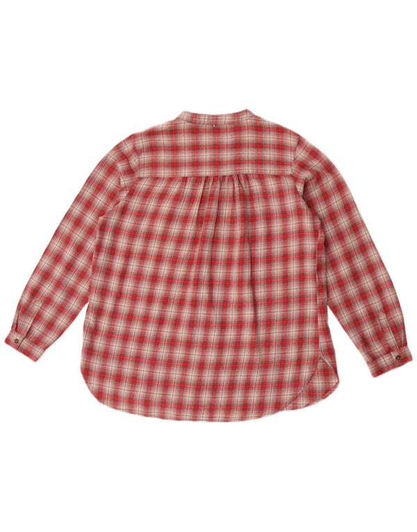 Camisa de flanela feminina Camel Active UK 14 algodão xadrez vermelho médio