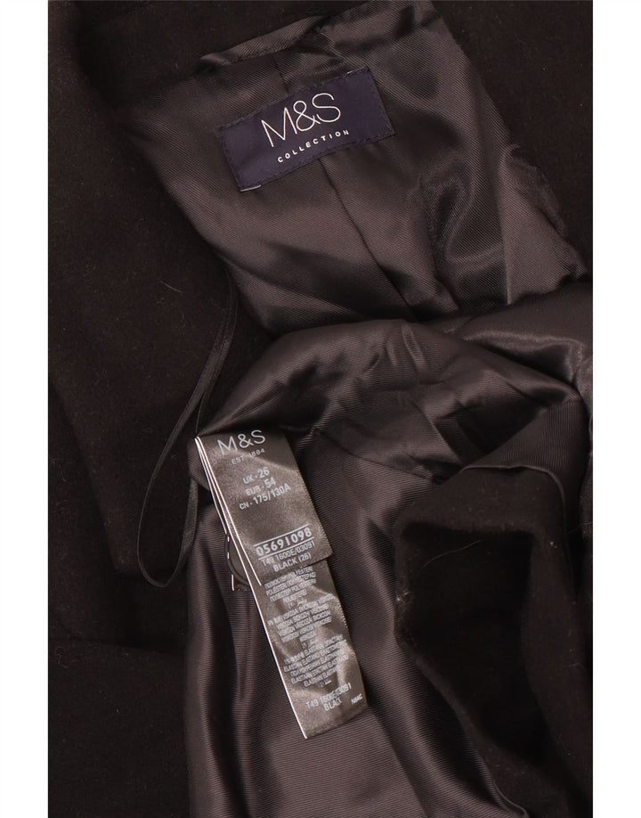 Sobretudo feminino Marks & Spencer UK 26 5XL poliéster preto