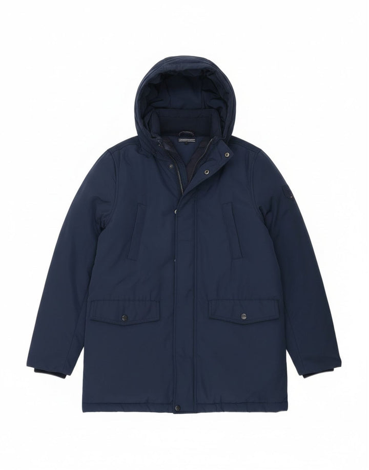 Casaco acolchoado com capuz para meninos Tommy Hilfiger 13-14 anos azul marinho poliéster