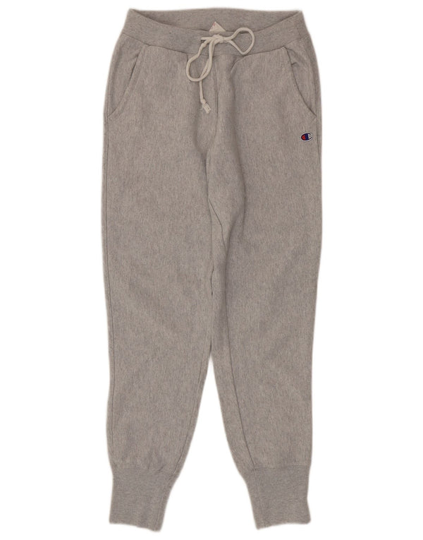 Calça de treino feminina Champion Joggers UK 8 pequeno algodão cinza