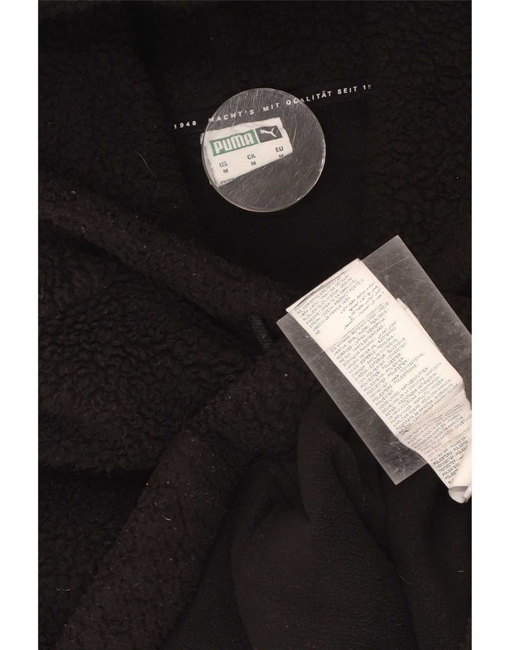 Puma Mens Hooded Fleece Jumper Médio Preto Poliéster