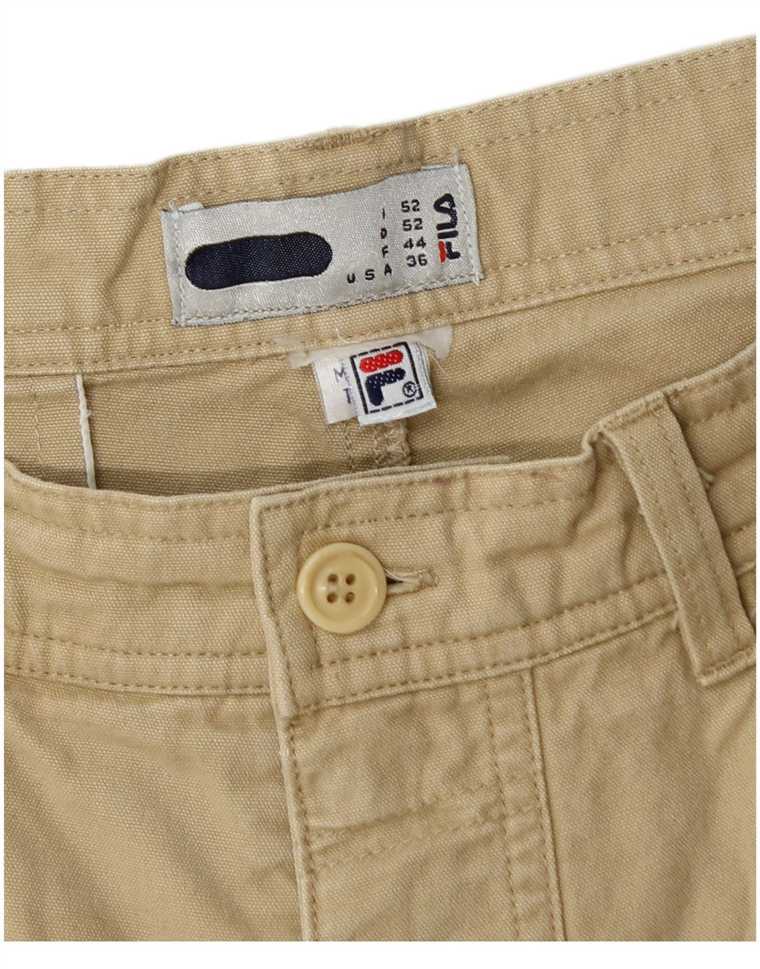 Fila Mens Cargo Shorts IT 54 XL W36 Caqui