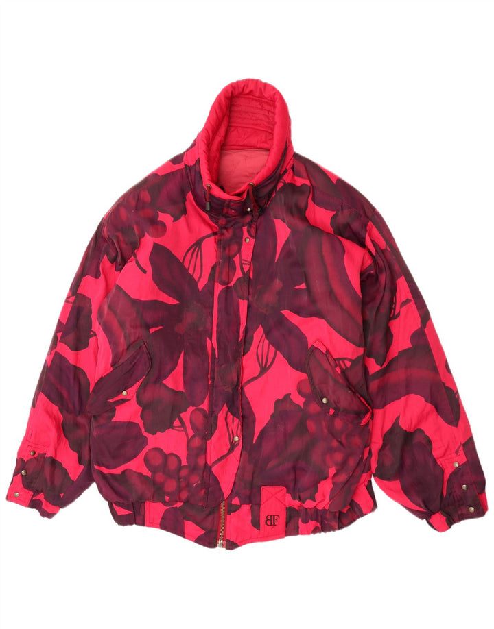 Belfe & Belfe Jaqueta de esqui feminina grande Reino Unido 16 grande rosa floral nylon