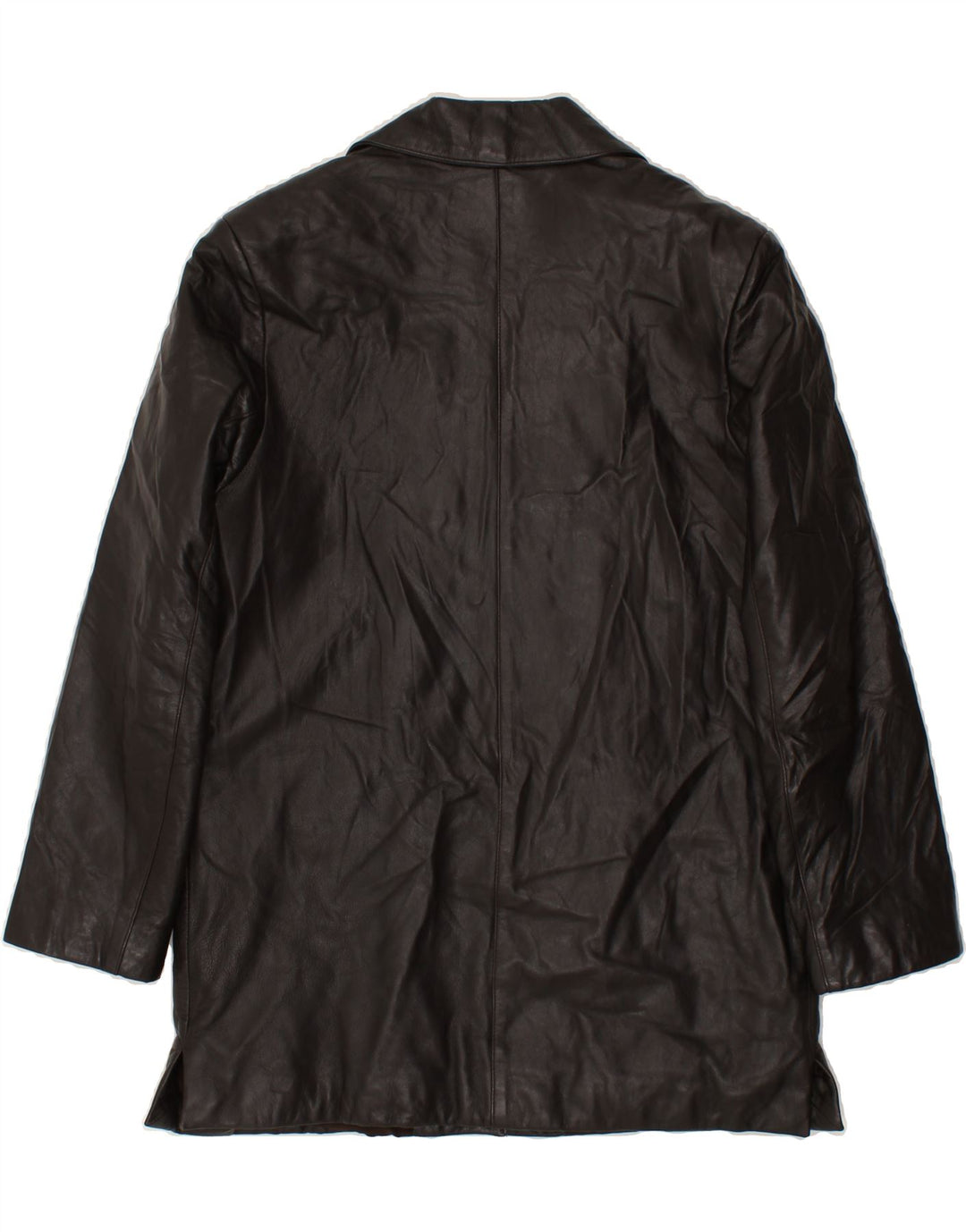 VINTAGE Womens Leather Coat IT 42 Medium Brown Leather Vintage Vintage and Second-Hand Vintage from Messina Hembry 