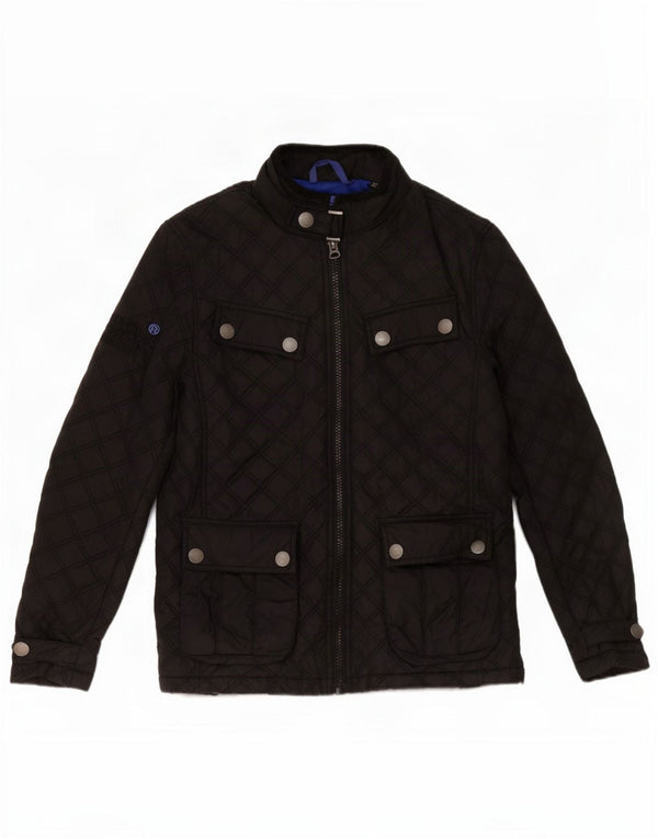 Superdry Mens Motorstyle Jaqueta Acolchoada UK 36 Poliéster Preto Pequeno