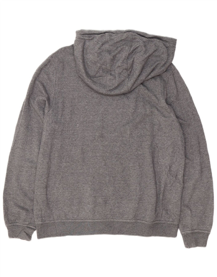 NIKE Mens Hoodie Jumper Grande Algodão Cinza
