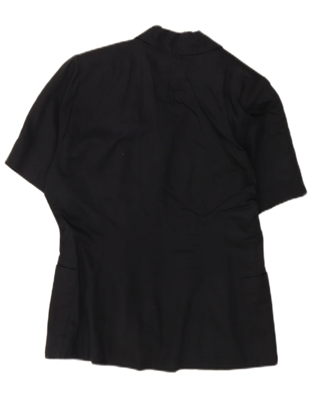 Jaqueta blazer feminina vintage de manga curta com peito duplo Reino Unido 10 pequena preta