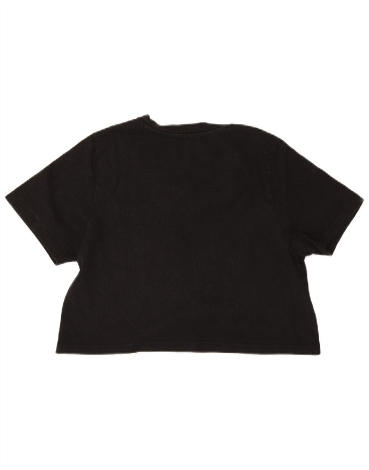 Camiseta feminina Dickies Crop Top UK 12 algodão preto médio