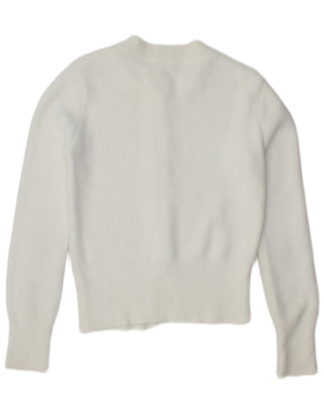 Suéter cardigã feminino Zara Reino Unido 10 pequeno branco