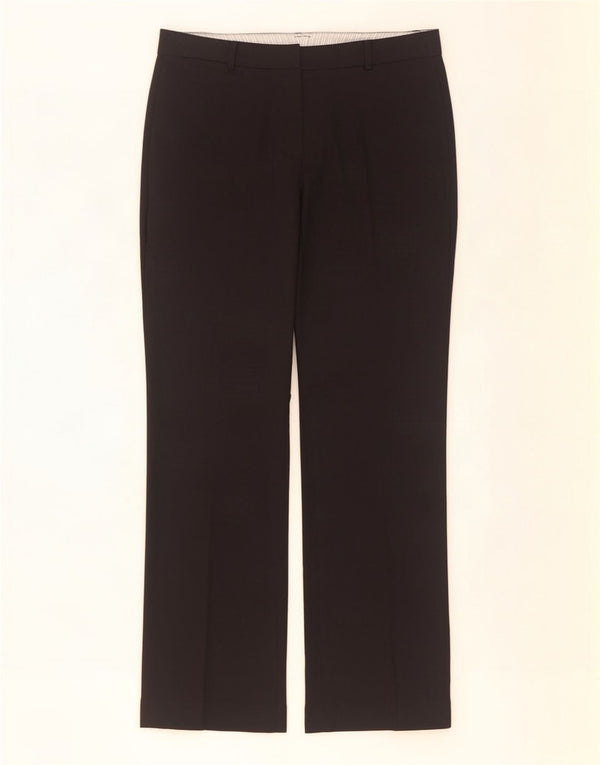Calça feminina Marks & Spencer Bootcut Suit UK 10 pequena W31 L30 preta