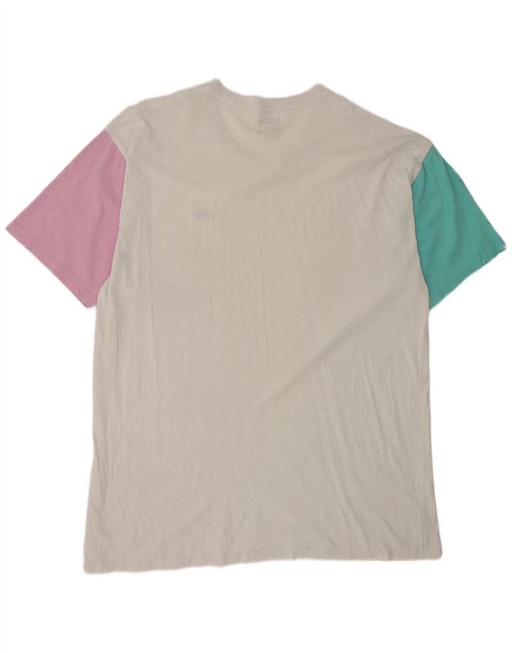 Camiseta Vans Masculina Classic Fit Top 2XL Branco Colorblock