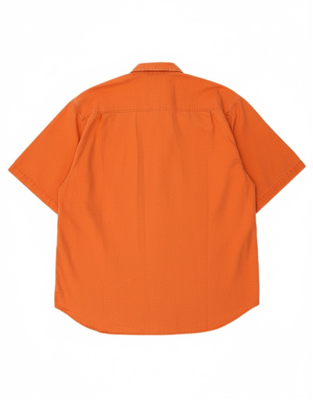 Camisa masculina VINTAGE de manga curta XL laranja algodão