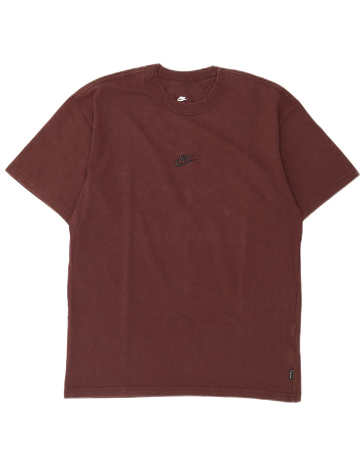 Camiseta Nike Masculina Loose Fit Top Pequeno Algodão Marrom