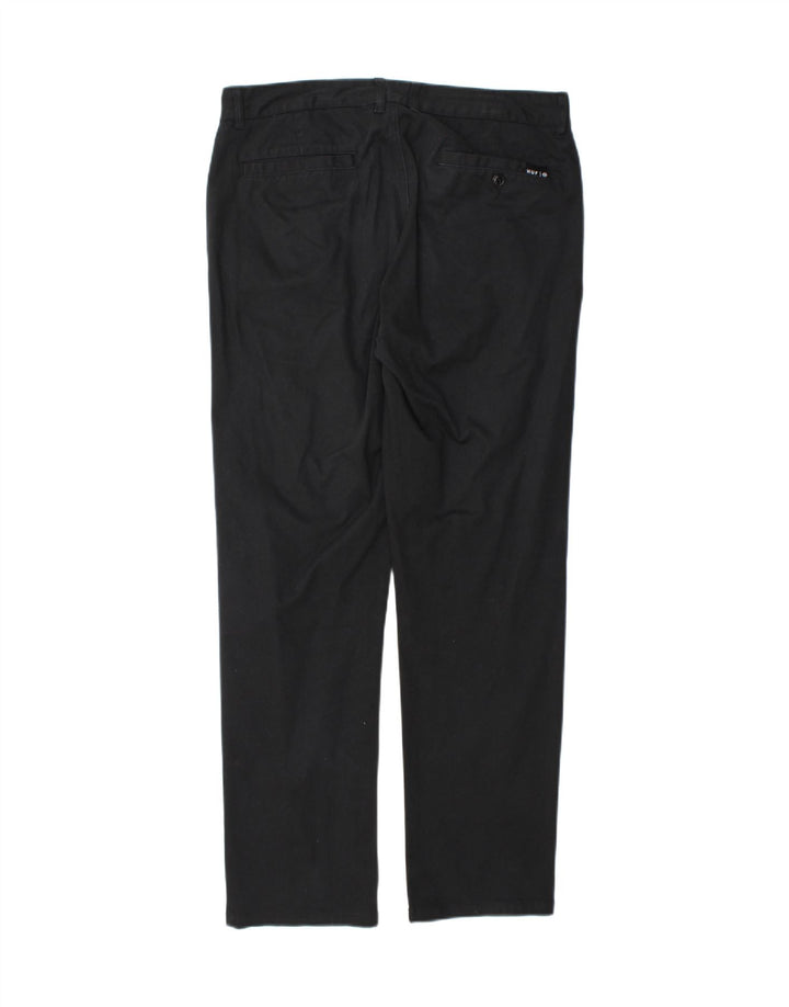 HUF Mens Straight Chino Trousers W32 L30 Black Cotton Vintage HUF and Second-Hand HUF from Messina Hembry 
