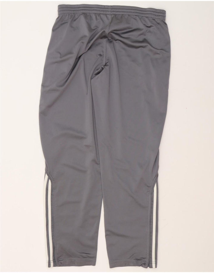 Calça de treino masculina Adidas Joggers UK 38/40 poliéster cinza médio