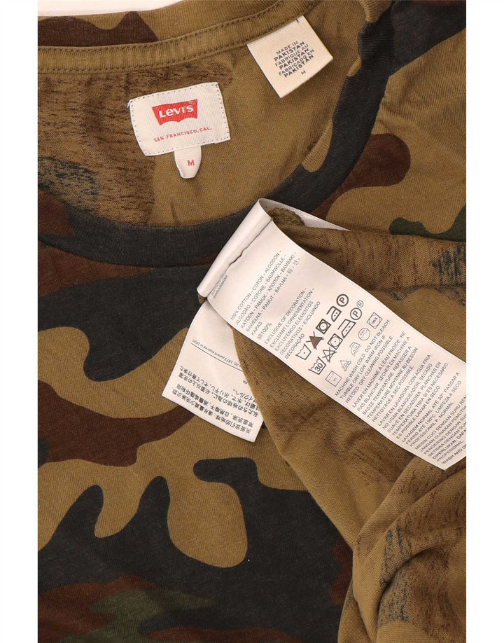 Camiseta masculina Levi's Top médio algodão camuflado multicolorido