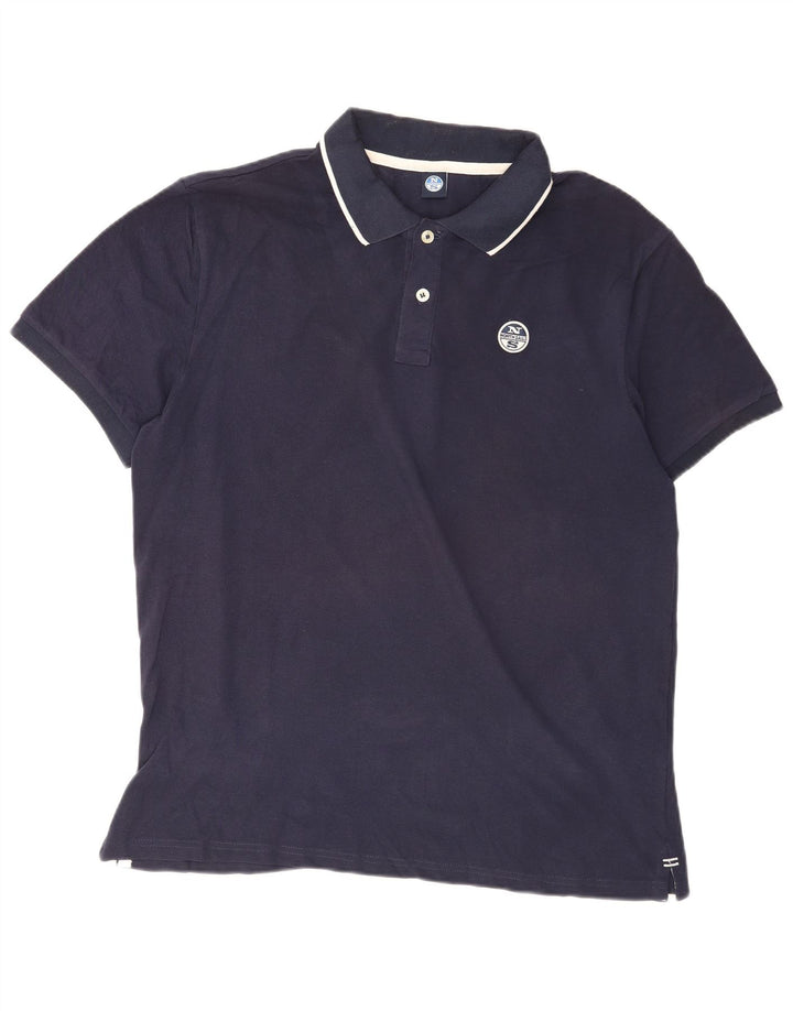 Camisa polo masculina North Sails XL azul marinho algodão