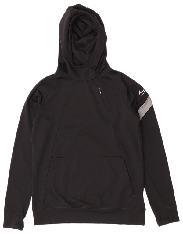Jumper com capuz Nike Boys Dri Fit 12-13 anos grande bloco colorido preto