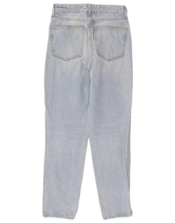 Calça jeans feminina cintura alta Zara EU 36 XS W26 L28 azul algodão