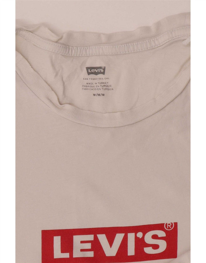 Camiseta gráfica masculina Levi's Top médio branco
