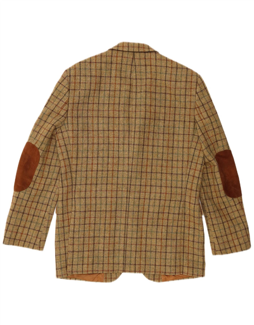 Jaqueta blazer masculina Barbour com 2 botões UE 48 médio verde xadrez nova lã