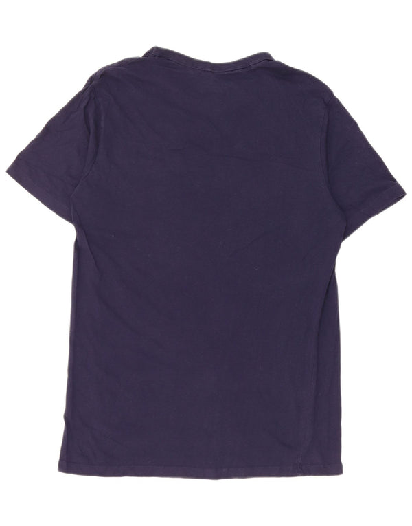 Camiseta masculina estampada Champion pequena algodão azul marinho