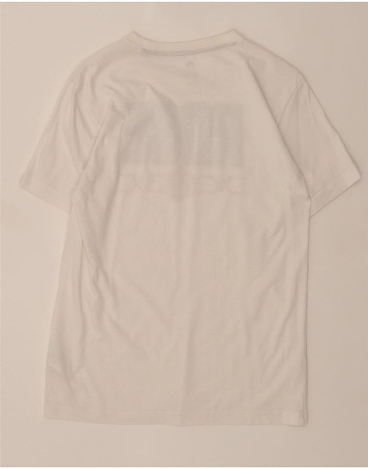ADIDAS Mens Graphic T-Shirt Top Small White Cotton Vintage Adidas and Second-Hand Adidas from Messina Hembry 
