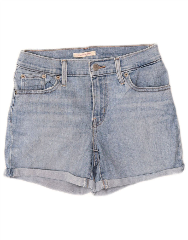 Shorts jeans feminino de cintura média LEVI'S W26 pequeno azul