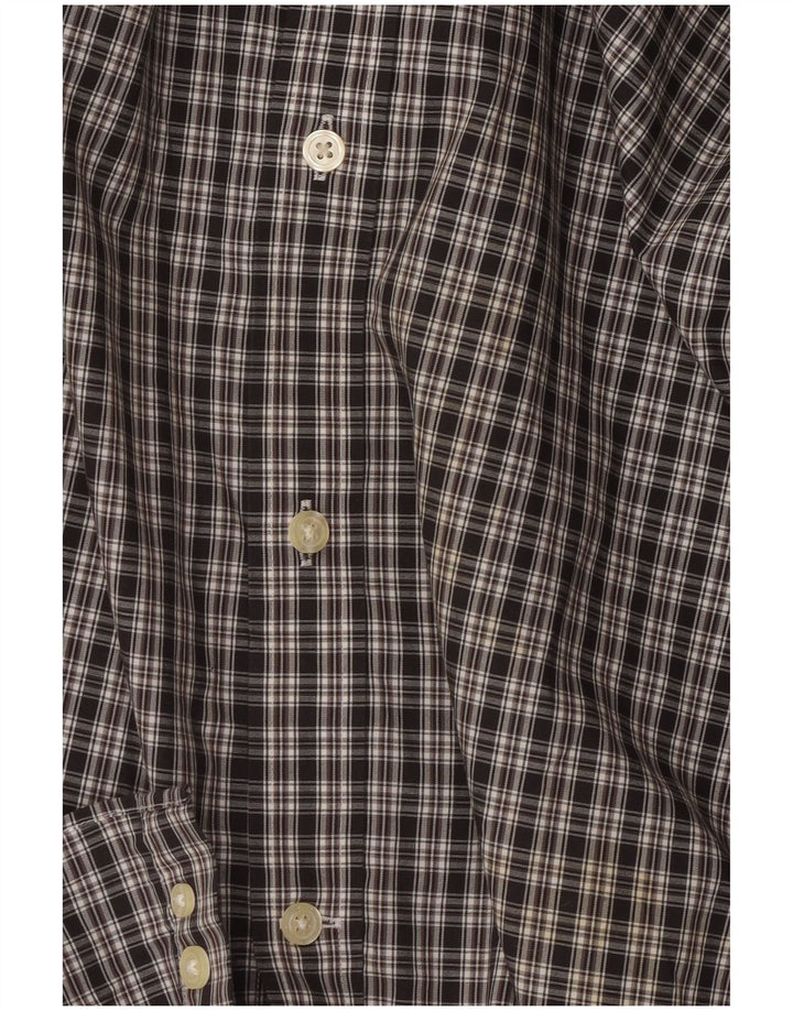 Eddie Bauer Camisa masculina de ajuste relaxado 2XL algodão xadrez preto