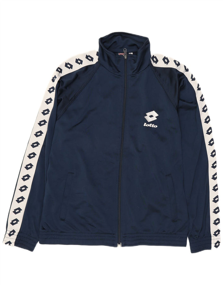 Lotto Mens Treino Top Jaqueta Pequena Azul Marinho Colourblock Poliéster