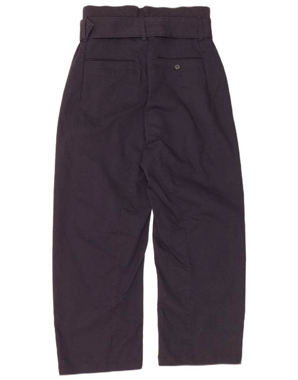 Calça chino feminina G-Star cintura alta meio solta W28 L25 algodão azul marinho