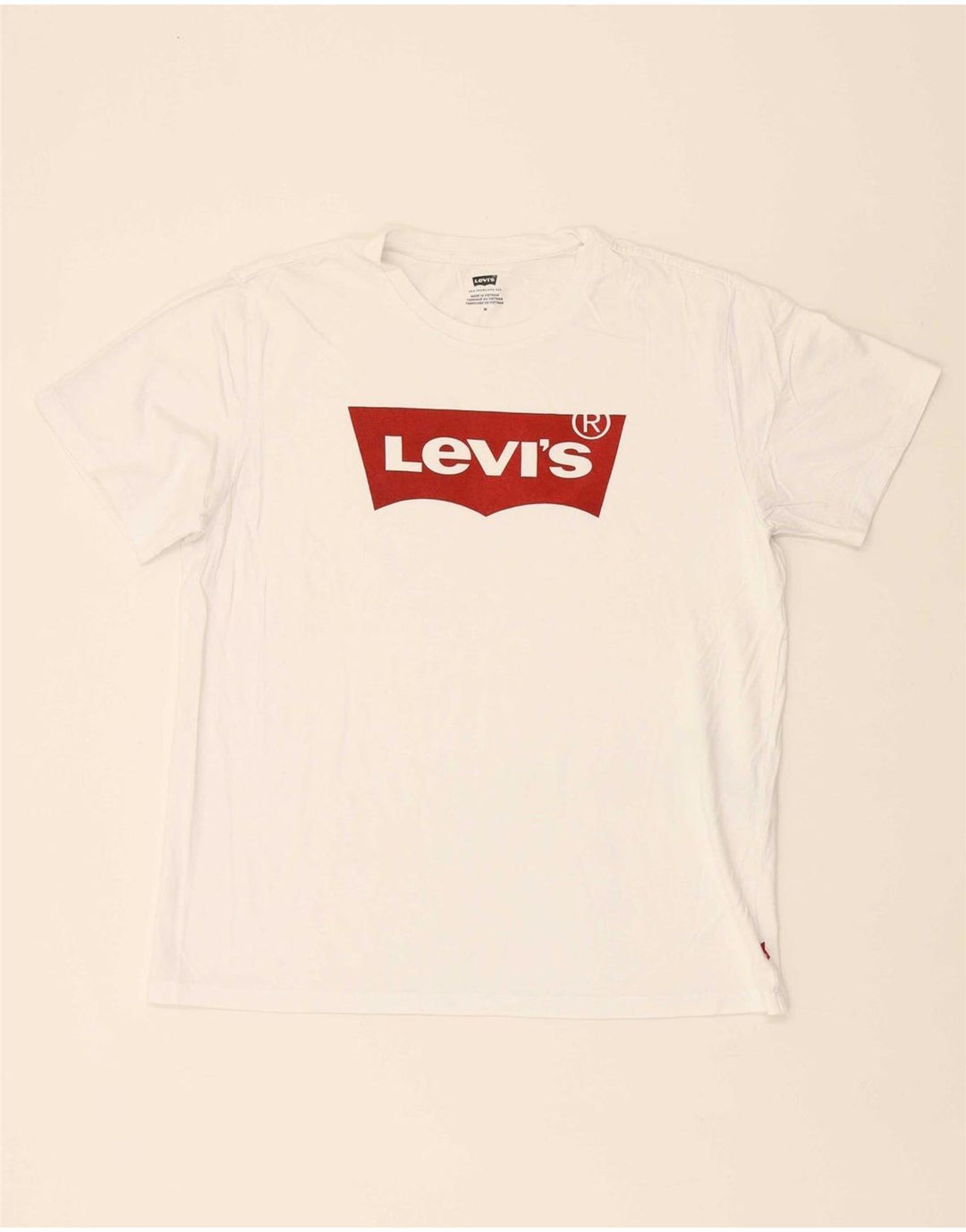 Camiseta gráfica masculina LEVI'S Top médio algodão branco