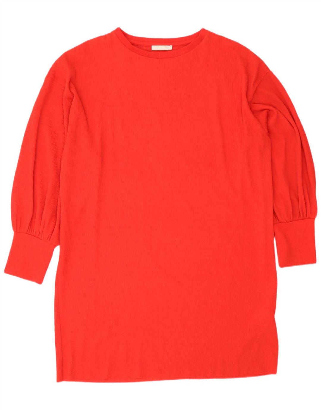 Zara Vestido feminino de manga comprida e grande tamanho para barraca Reino Unido 16 grande poliéster vermelho