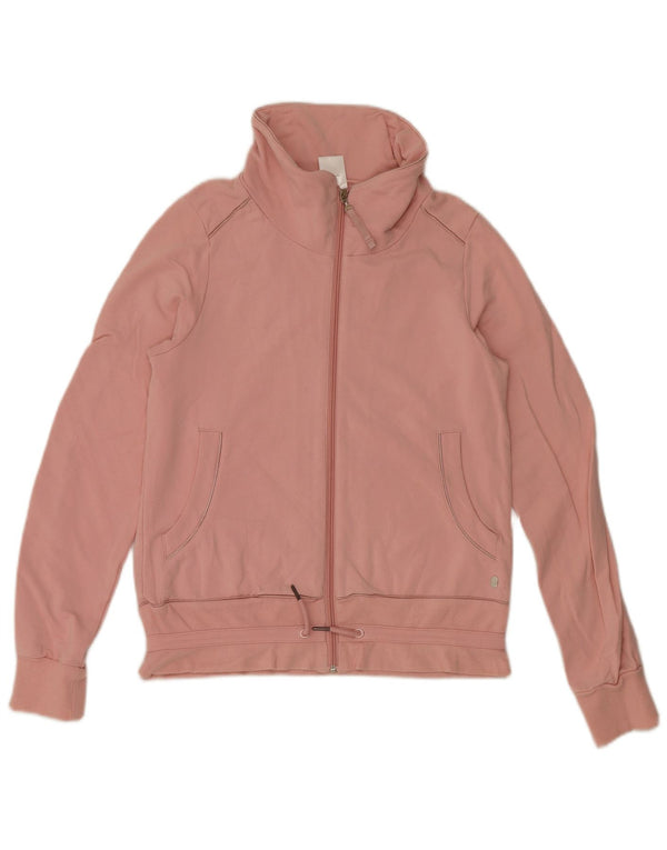Adidas Womens Tracksuit Top Jacket UK 12 Médio Rosa Modal