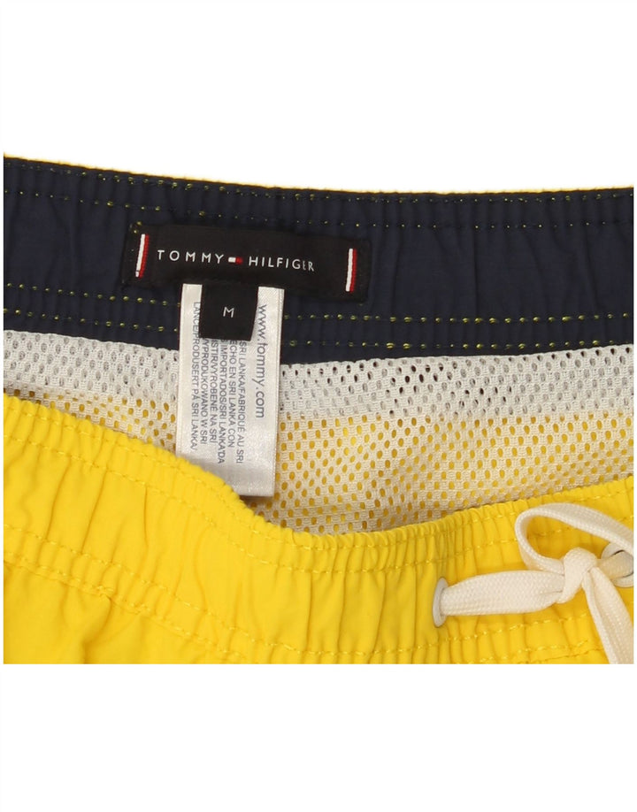 Shorts de natação masculino TOMMY HILFIGER poliamida colorblock amarelo médio