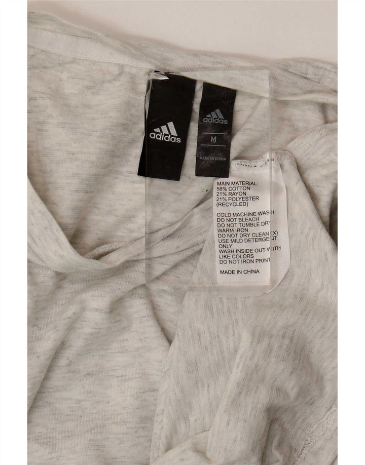 Camiseta Feminina Adidas Top UK 12 Algodão Cinza Médio