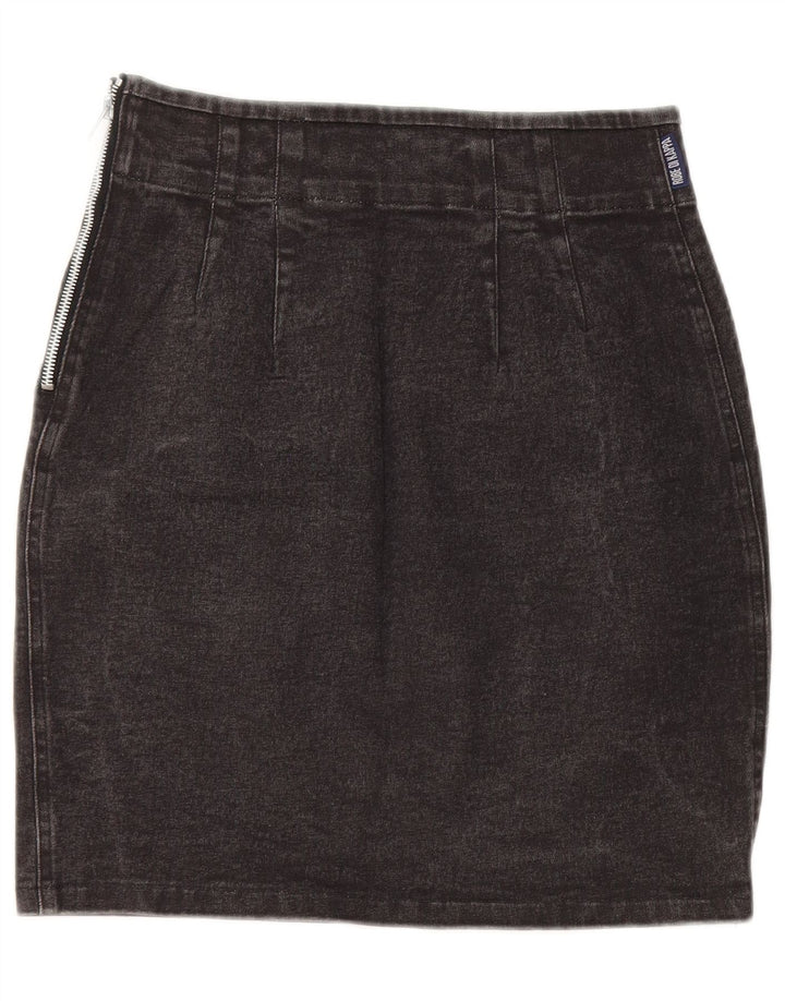 Saia jeans feminina Kappa W26 pequena preta