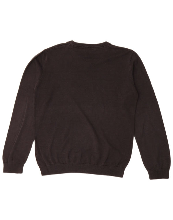 Suéter Marks & Spencer Boys com decote em V 14-15 anos algodão preto