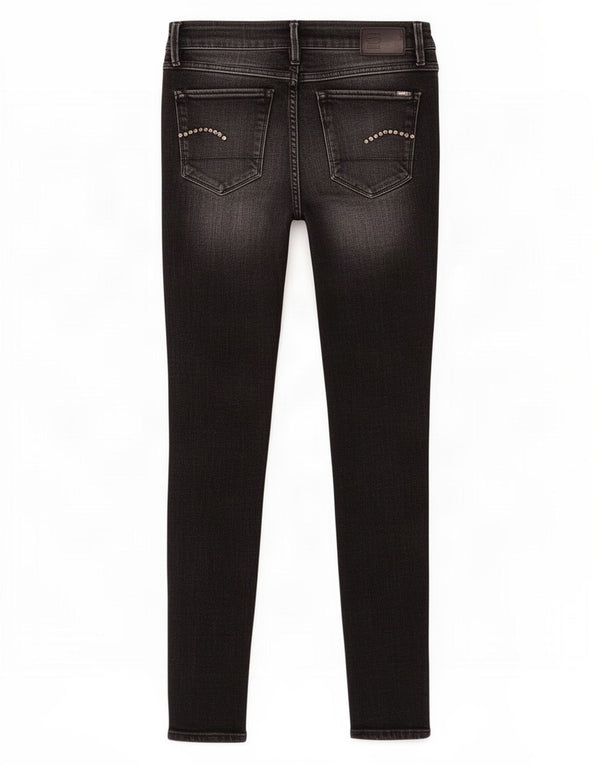 Calça jeans skinny feminina G-Star 3301 cintura média W27 L28 preta